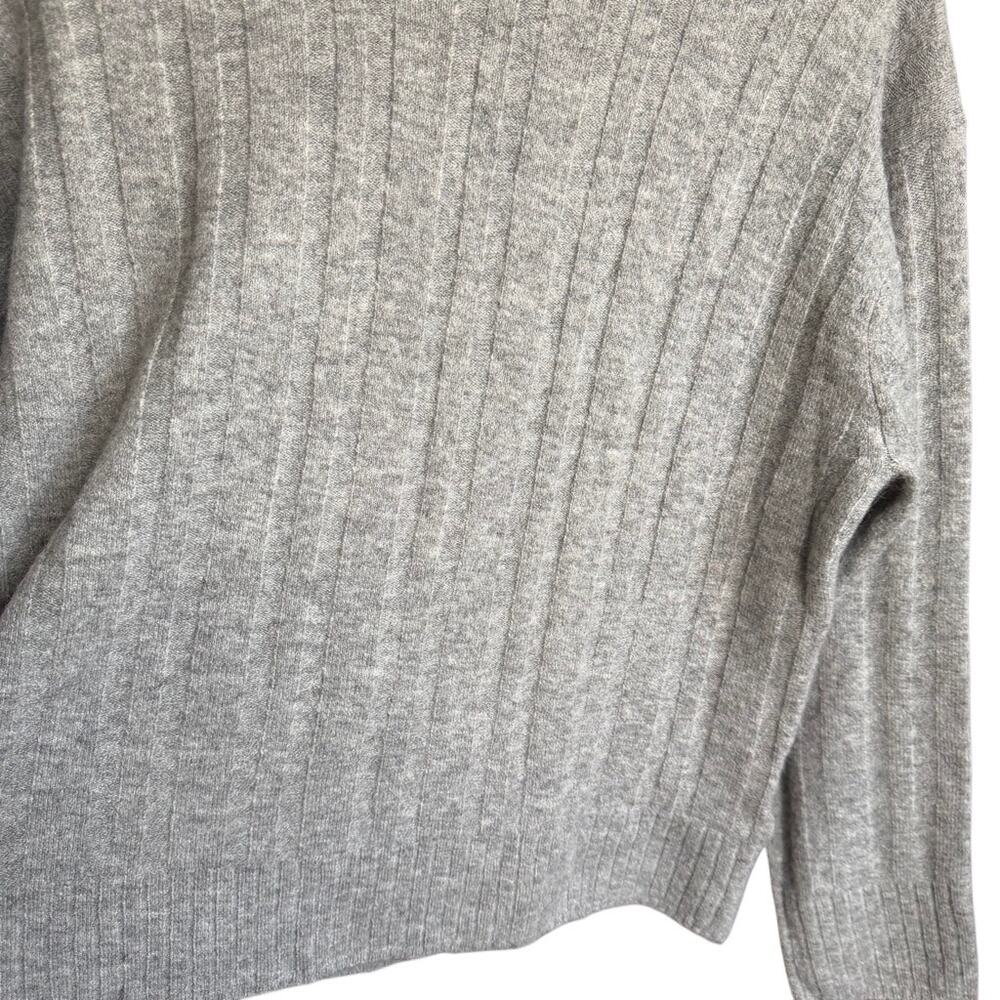 J.Crew Ribbed Mockneck Sweater in Supersoft Yarn Gray Size Medium Alpaca Wool‎ - Picture 8 of 13